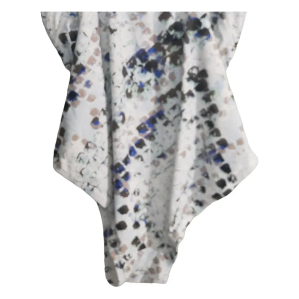 CT1902 DKNY One Piece White/Multi Swimsuit with Built in Bra 18 - Picture 6 of 6